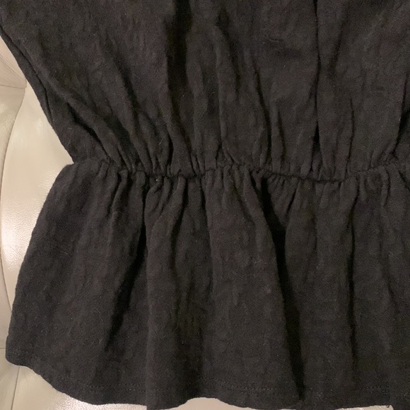 Lucky Brand Top S Black Jacquard Cold Shoulder Ruched 3/4 Sleeve Women’s NWT - Picture 6 of 11
